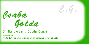 csaba golda business card